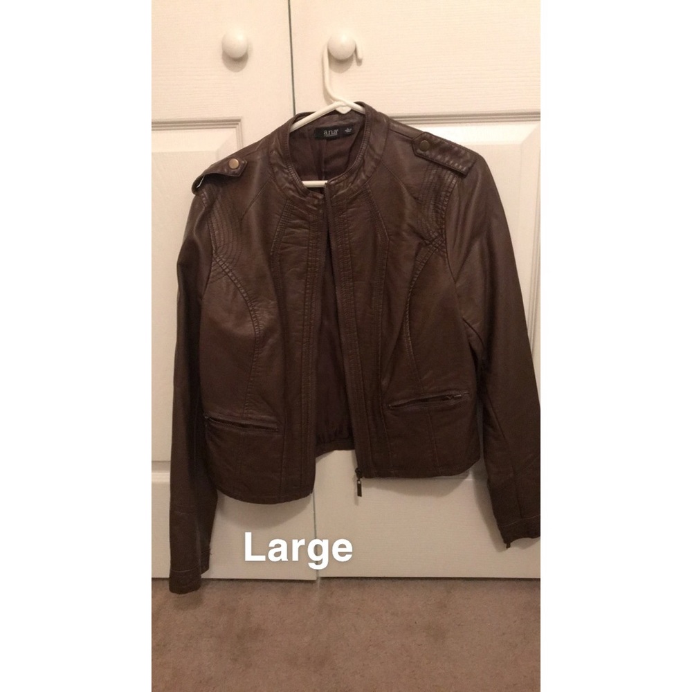 ANA brown leather jacket